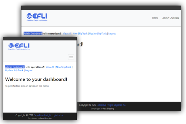 expeditive freight logistics ship track